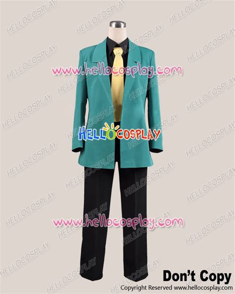 Lupin III The Third 3rd Cosplay Arsène Lupin Costume Green Ver