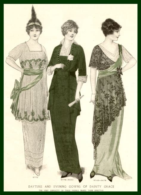 Daytime And Evening Dresses In Edwardian Fashion