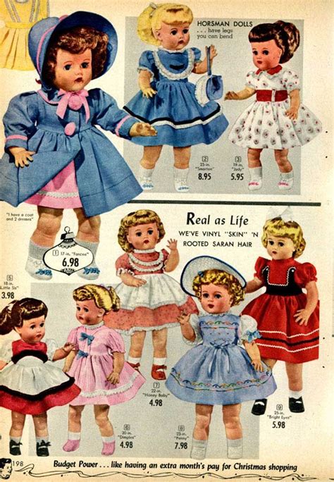 Vintage Baby Dolls From A 1955 Spiegel Catalog 1950s Toys Retro Toys