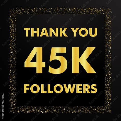 Thank You Followers Peoples 45k Online Social Group Number Of