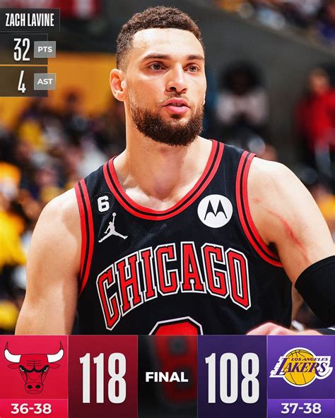 NBA On Twitter Zach LaVine Drops 32 PTS And 4 AST To Lead The