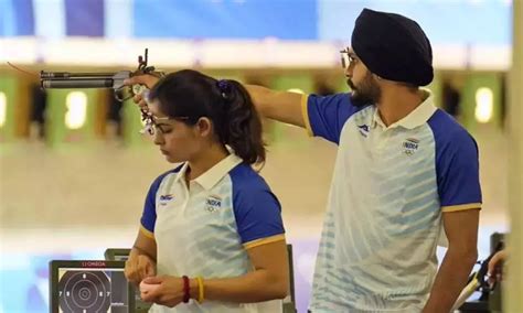 Paris Olympics Manu Bhaker Sarabjit Singh Win Bronze Medal In 10m