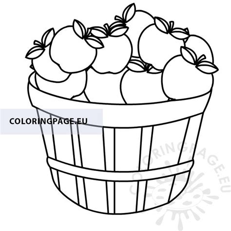 Free printable Bushel apples | Coloring Page