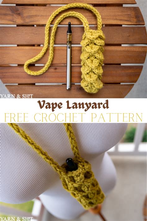 Free Crochet Vape Holder Pattern Yarn And Sht