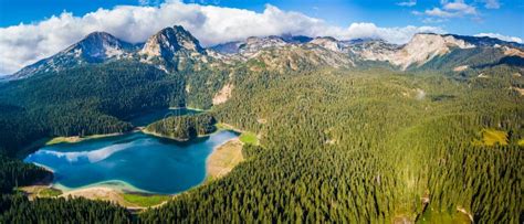 Black Lake, Crno Jezero, with Mountain Views in Durmitor Park ...