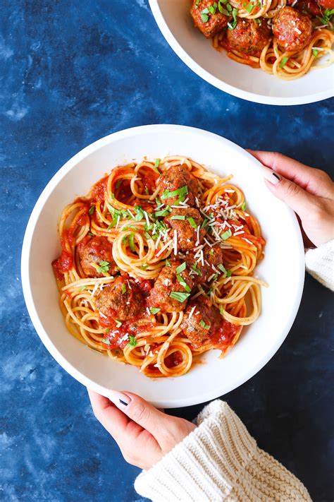 Slow Cooker Spaghetti And Meatballs Damn Delicious