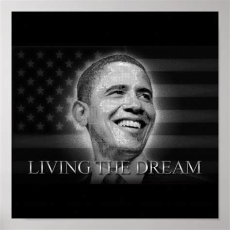 President Barack Obama Living The Dream Poster Zazzle