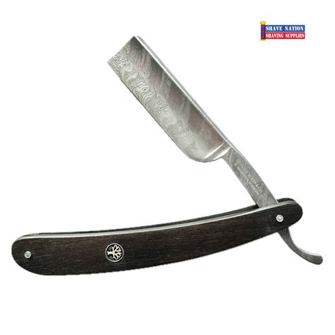 Boker Damascus Steel Ebony Handle Straight Razor 68 Blade 151 Shave