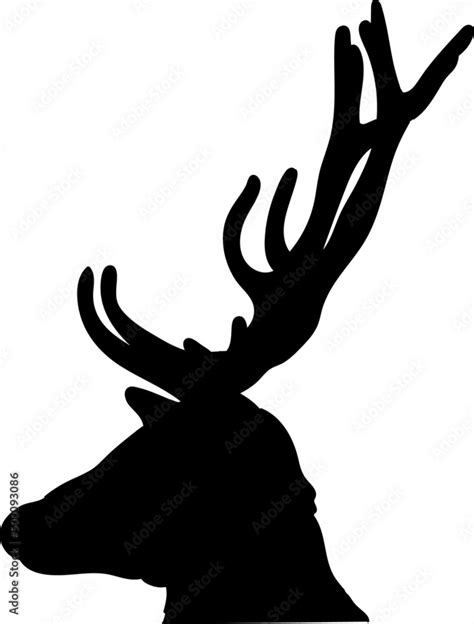 Deer Head Silhouettes Deer Head Svg Eps Png Stock Vector Adobe Stock