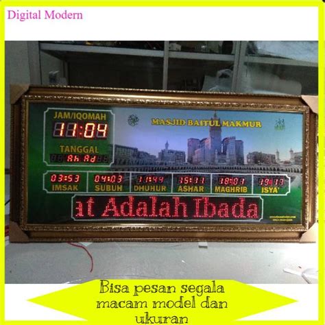 JAM DIGITAL Masjid Jadwal Sholat Otomatis Tipe Standart Plus Running