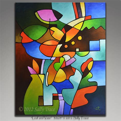 Abstract Painting Acrylic Cubist Still Life Painting