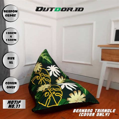 Jual Bean Bag Triangle Cover Only Kursi Santai Motif Size Xl Dan L