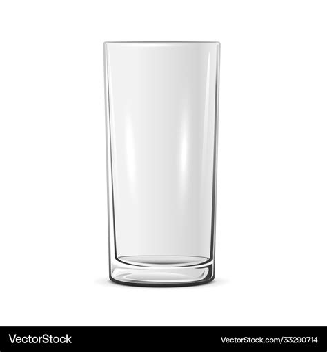 Empty Glass Royalty Free Vector Image Vectorstock