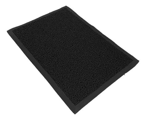 Alfombra Sanitaria Felpudo X Reutilizable Antibacterial Color Negro