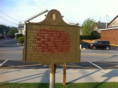 Breathitt County - Kentucky Historical Markers on Waymarking.com