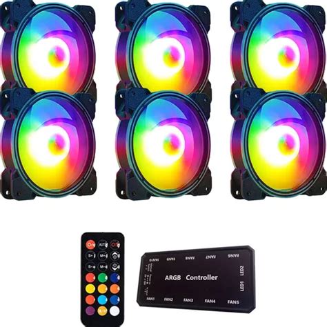 Kit 6 Cooler Rgb Fan 120mm Ventoinha Controladora E Controle Frete grátis