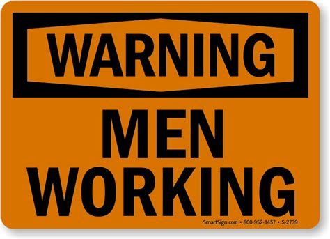 Men Working Above Signs - MySafetySign.com