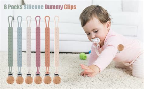 3 Packs Silicone Dummy Clips Dummy Clips Boys Soother Chains Pacifier