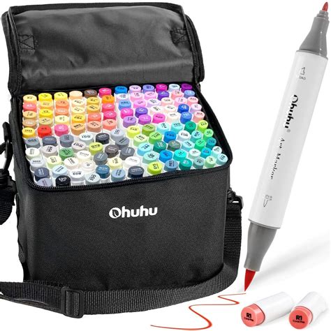 Buy Ohuhualcohol Brush Markers Colours Double Tipped Brush Fine