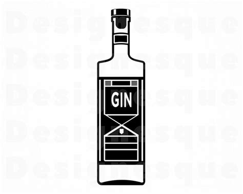 Gin Bottle Vector at Vectorified.com | Collection of Gin Bottle Vector ...