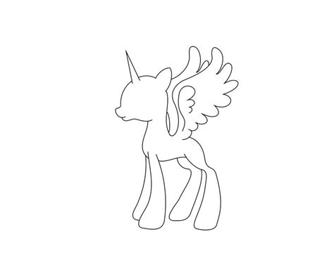 Young Alicorn Mare Stencil FREE by Sassymewthree19 on DeviantArt