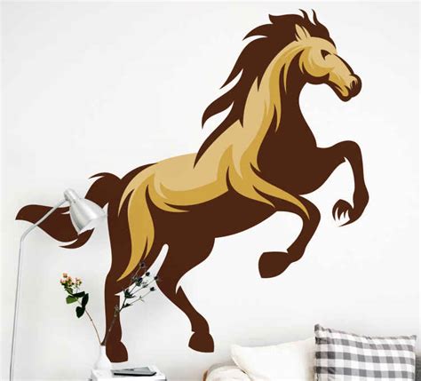 Elegant horse design wallpaper sticker - TenStickers