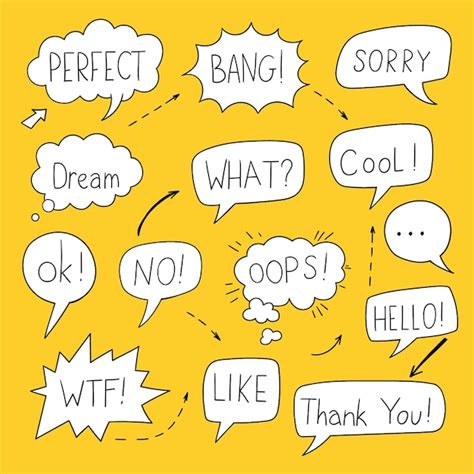 Premium Vector Vector Set Of Speech Bubbles In Comic Style