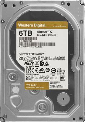 Жесткий диск WD Gold WD6004FRYZ, 6ТБ, HDD, SATA III, 3.5" – купить в ...