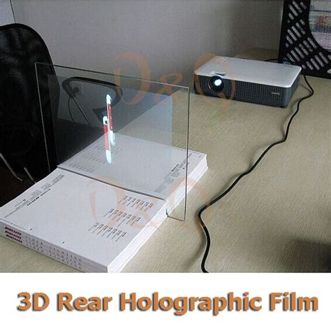 3d Holographic Projection Film Adhesive Rear Projection Screen A4 Size