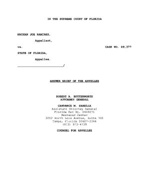 Fillable Online Floridasupremecourt In The Supreme Court Of Florida