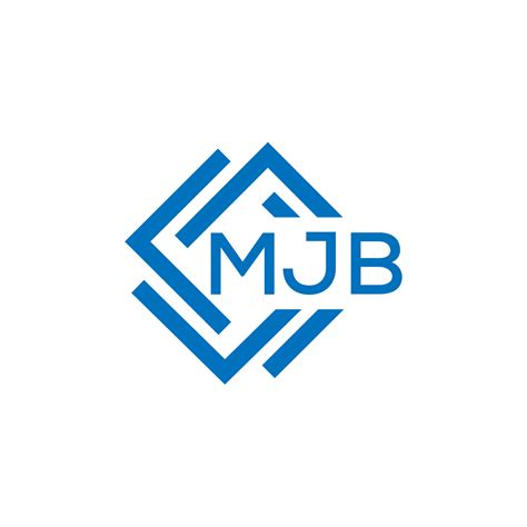 Mjb Letra Logo Diseño En Blanco Antecedentes Mjb Creativo Circulo