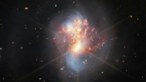 James Webb Space Telescope Nasa Captures Image Of Two Galaxies Merging