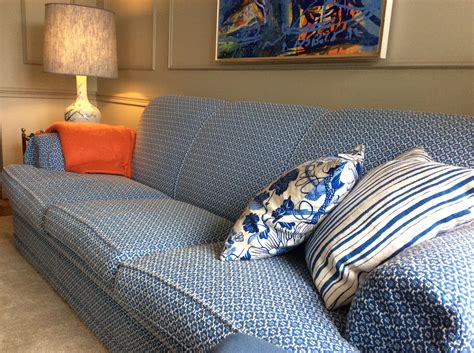 Sofa Is Crawford Weave In Powder Blue By Gp And J Baker Sofa Powder