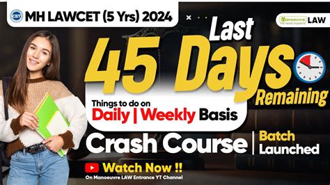 Mh Lawcet 5 Yrs 2024 Crash Course Batch Launched Last 45 Days