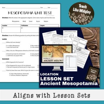 Ancient Mesopotamia Unit Test By Teach Like Midgley Tpt