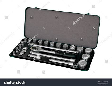 auto repair kit isolated white background stock photo