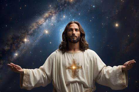 Premium Ai Image A Concept Of Jesus In Universe