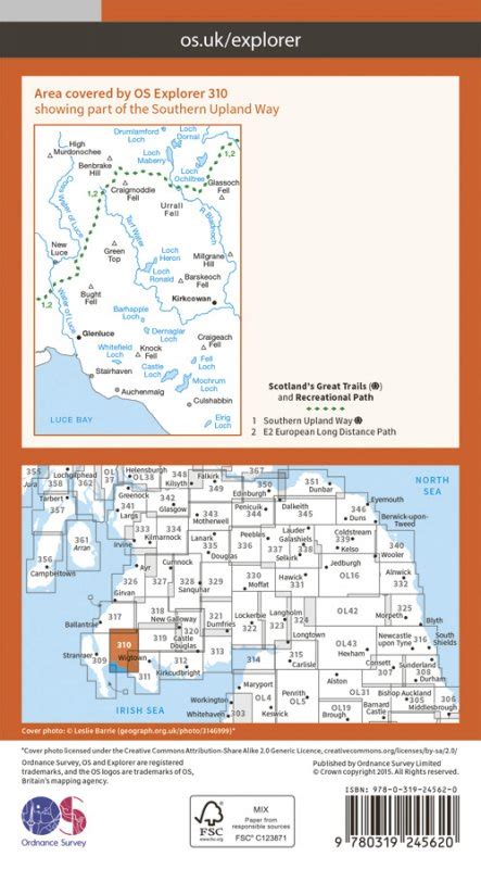 Explorer 310 Glenluce Kirkcowan Ordnance Survey