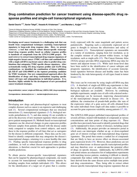 Pdf Drug Combination Prediction For Cancer Treatment Using Disease