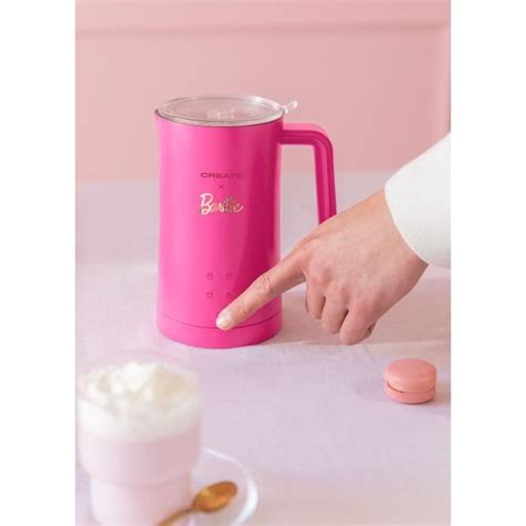 CREATE Mousseur à lait et chauffe lait Barbie pink MILK FROTHER