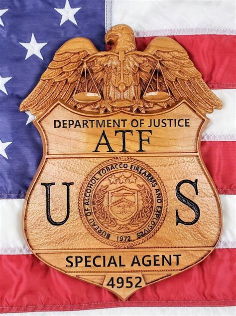 ATF Badge Alcohol Tobacco Firearms Personalized Badge | Etsy
