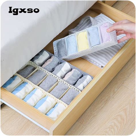 Lgxso Brand Stocking Storage Box Organizer for Underwear Box Drawer Organizer Plastic Sock ...