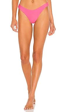 Pq X Revolve Ruched Teeny Bikini Bottom In Pink Topaz Revolve