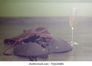 Sexy Lingerie High Heels Glass Wine Foto Stok Shutterstock