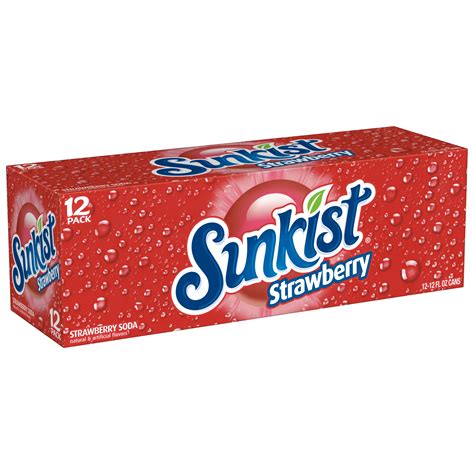 Sunkist Strawberry Soda 12 Oz Cans Shop Soda At H E B