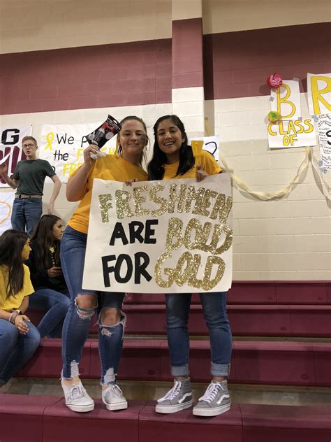 Freshmen Are Bold For Gold” Cheer Posters High School Football