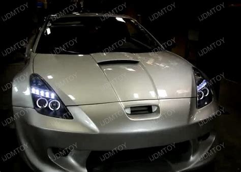 00 05 Toyota CELICA Black Halo Angel Eyes Projector LED Headlights