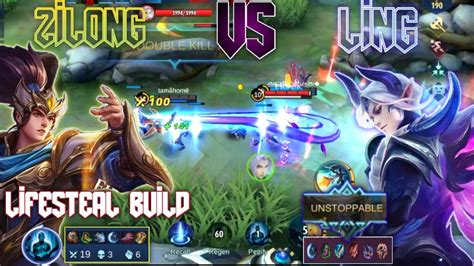 ZILONG LIFESTEAL BUILD WITH PETRIFY TRY LANG ZILONG VS UNSTOPPABLE