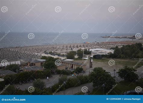 View of Milano Marittima Beach Editorial Stock Image - Image of resort ...