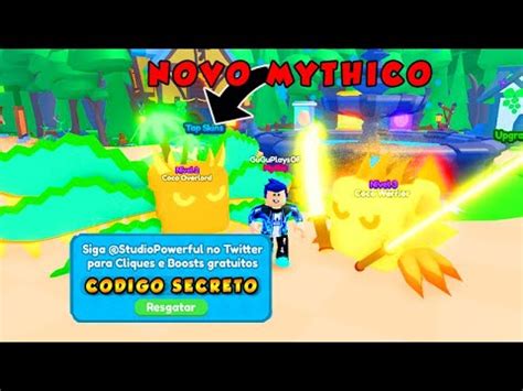 USEI UM NOVO CÓDIGO SECRETO E PEGUEI O NOVO PET MYTHICAL DA ATUALIZAÇÃO